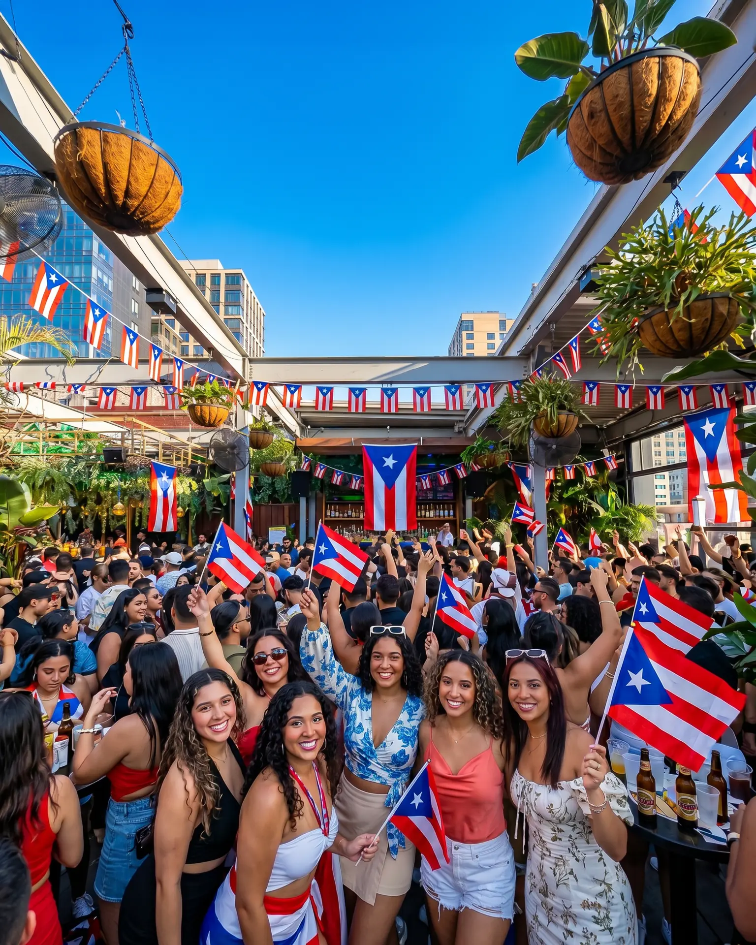 Boricua party atmosphere